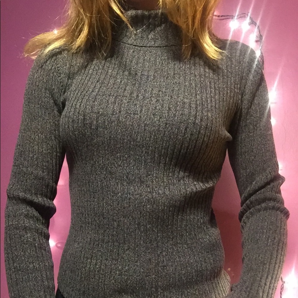 Grey Turtleneck Long Sleeve